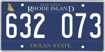 RI license plate 632073