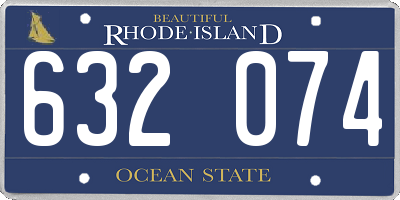 RI license plate 632074