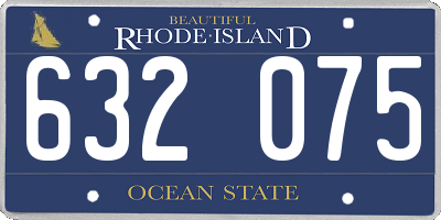 RI license plate 632075
