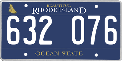 RI license plate 632076