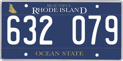RI license plate 632079