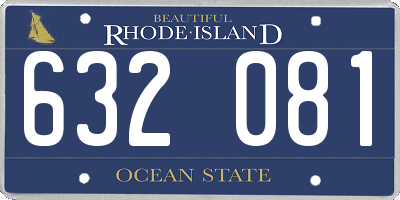 RI license plate 632081