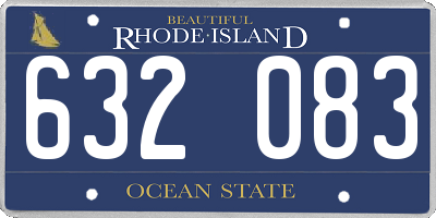 RI license plate 632083
