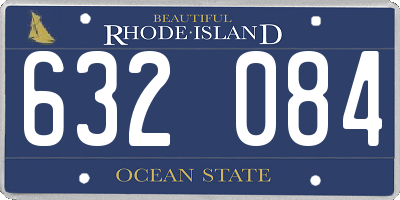 RI license plate 632084