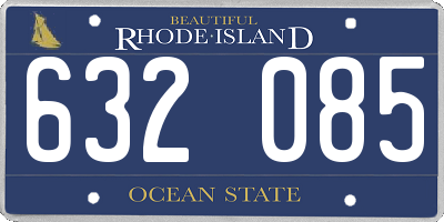 RI license plate 632085