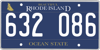 RI license plate 632086
