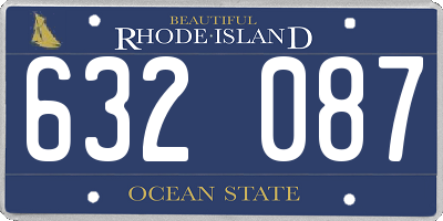 RI license plate 632087