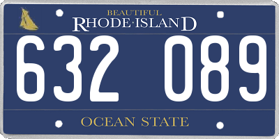 RI license plate 632089
