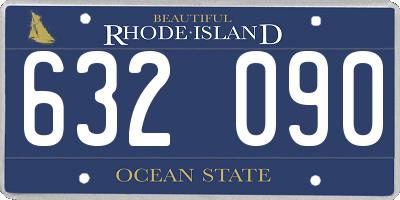 RI license plate 632090
