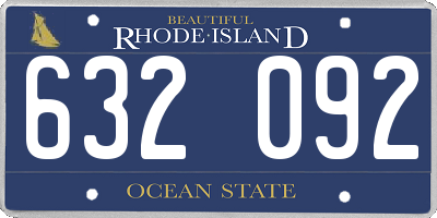 RI license plate 632092