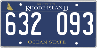 RI license plate 632093