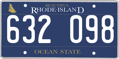 RI license plate 632098