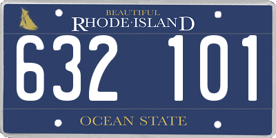 RI license plate 632101