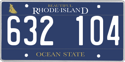 RI license plate 632104