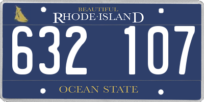 RI license plate 632107