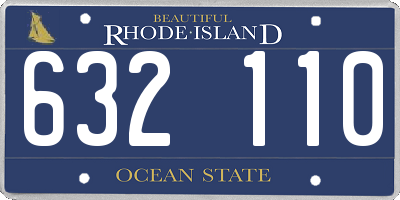 RI license plate 632110