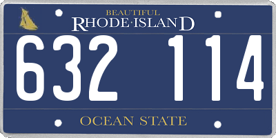RI license plate 632114