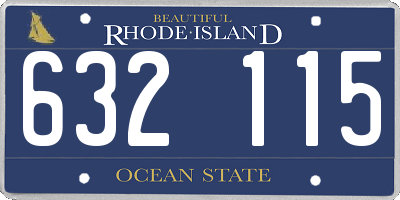 RI license plate 632115