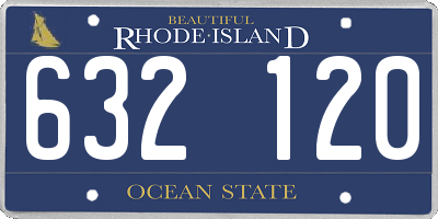 RI license plate 632120