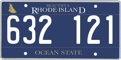 RI license plate 632121