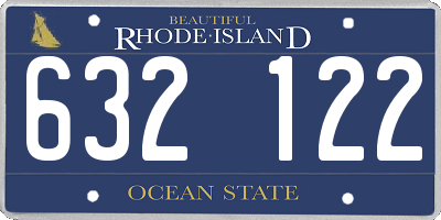 RI license plate 632122