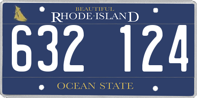 RI license plate 632124