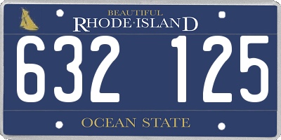 RI license plate 632125