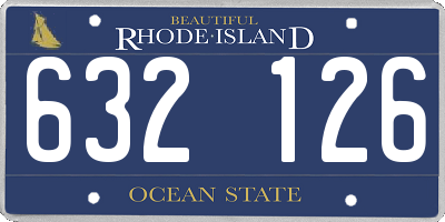 RI license plate 632126