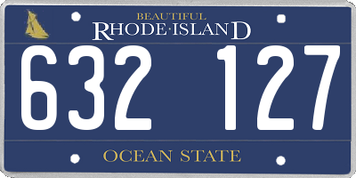 RI license plate 632127