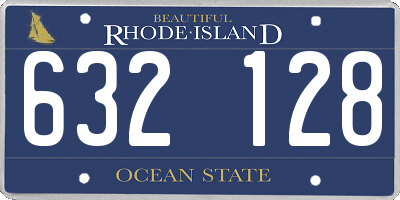 RI license plate 632128