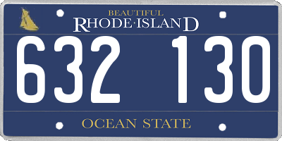 RI license plate 632130