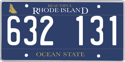 RI license plate 632131
