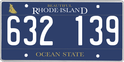 RI license plate 632139