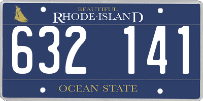 RI license plate 632141