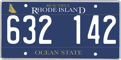 RI license plate 632142