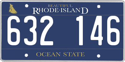 RI license plate 632146