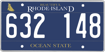 RI license plate 632148