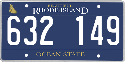 RI license plate 632149