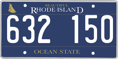 RI license plate 632150