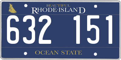 RI license plate 632151