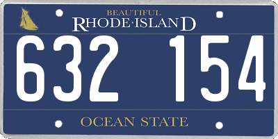 RI license plate 632154