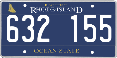 RI license plate 632155