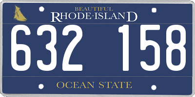 RI license plate 632158