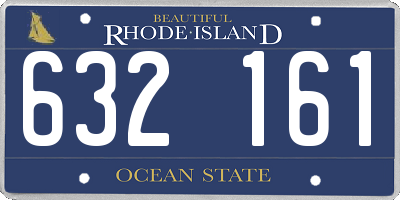 RI license plate 632161