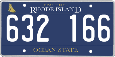 RI license plate 632166