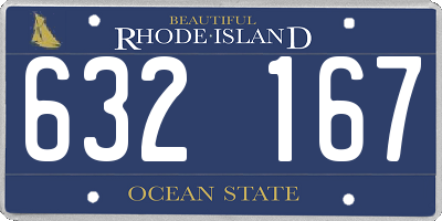 RI license plate 632167