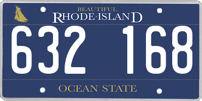 RI license plate 632168