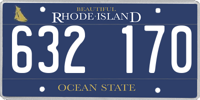 RI license plate 632170