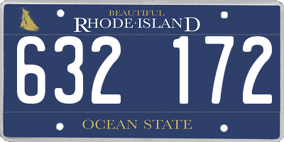 RI license plate 632172