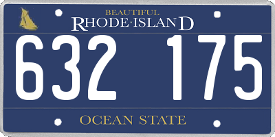 RI license plate 632175